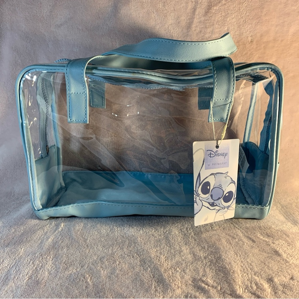 Disney Stitch Blue Transparent Cosmetic Bag